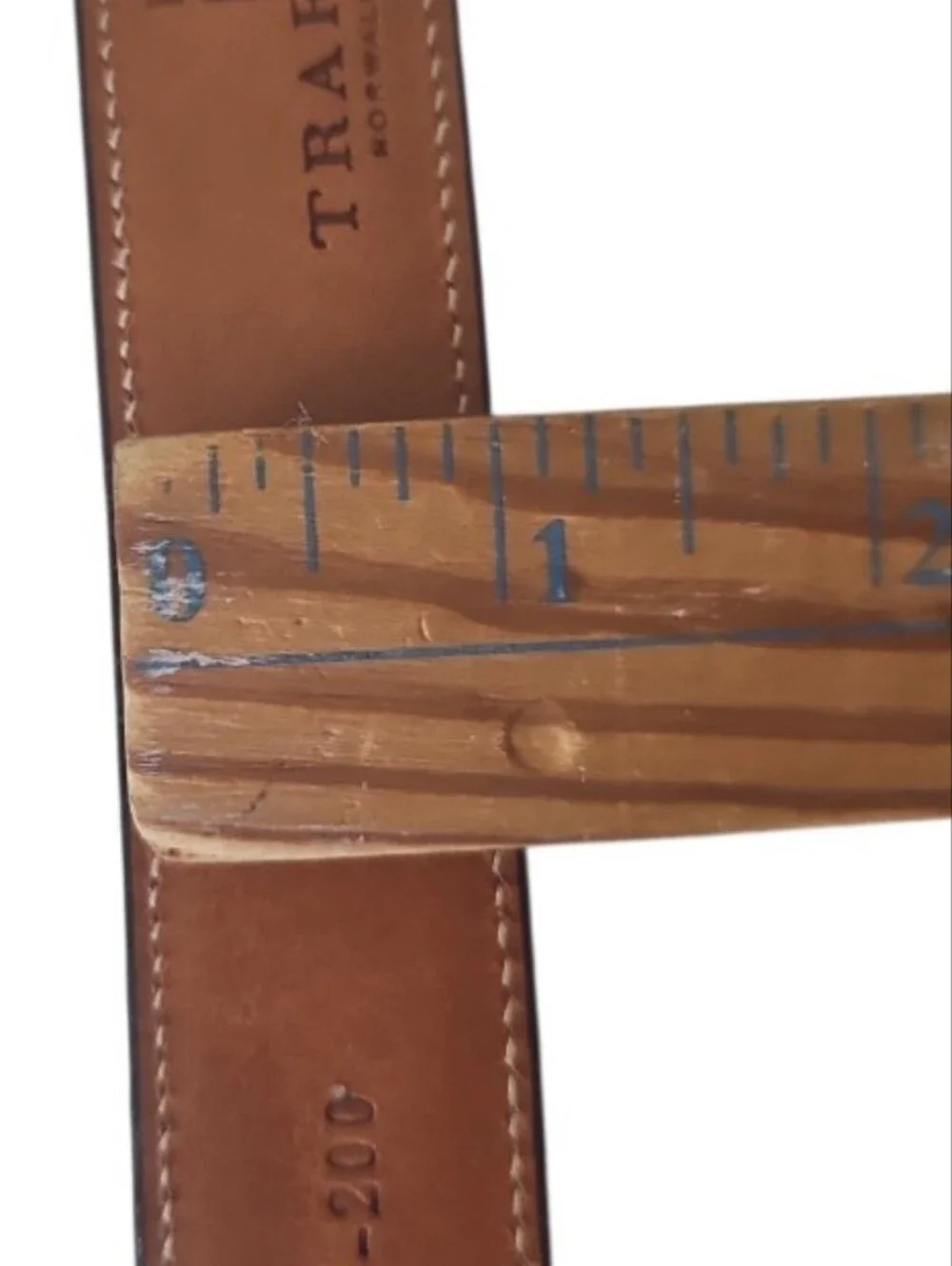 Trafalgar Italian Calfskin Leather Belt Brown Croc Embossed USA Men 38 Dress